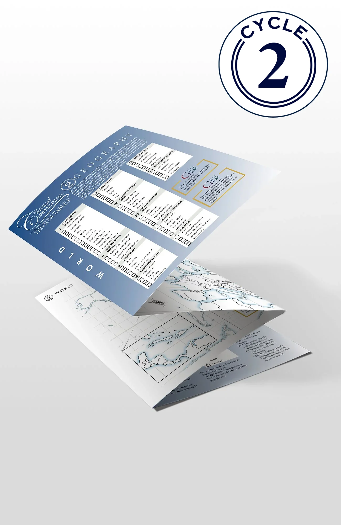 Trivium Tables® Geography, Cycle 2 - WHILE SUPPLIES LAST